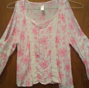 Justice open shoulder top